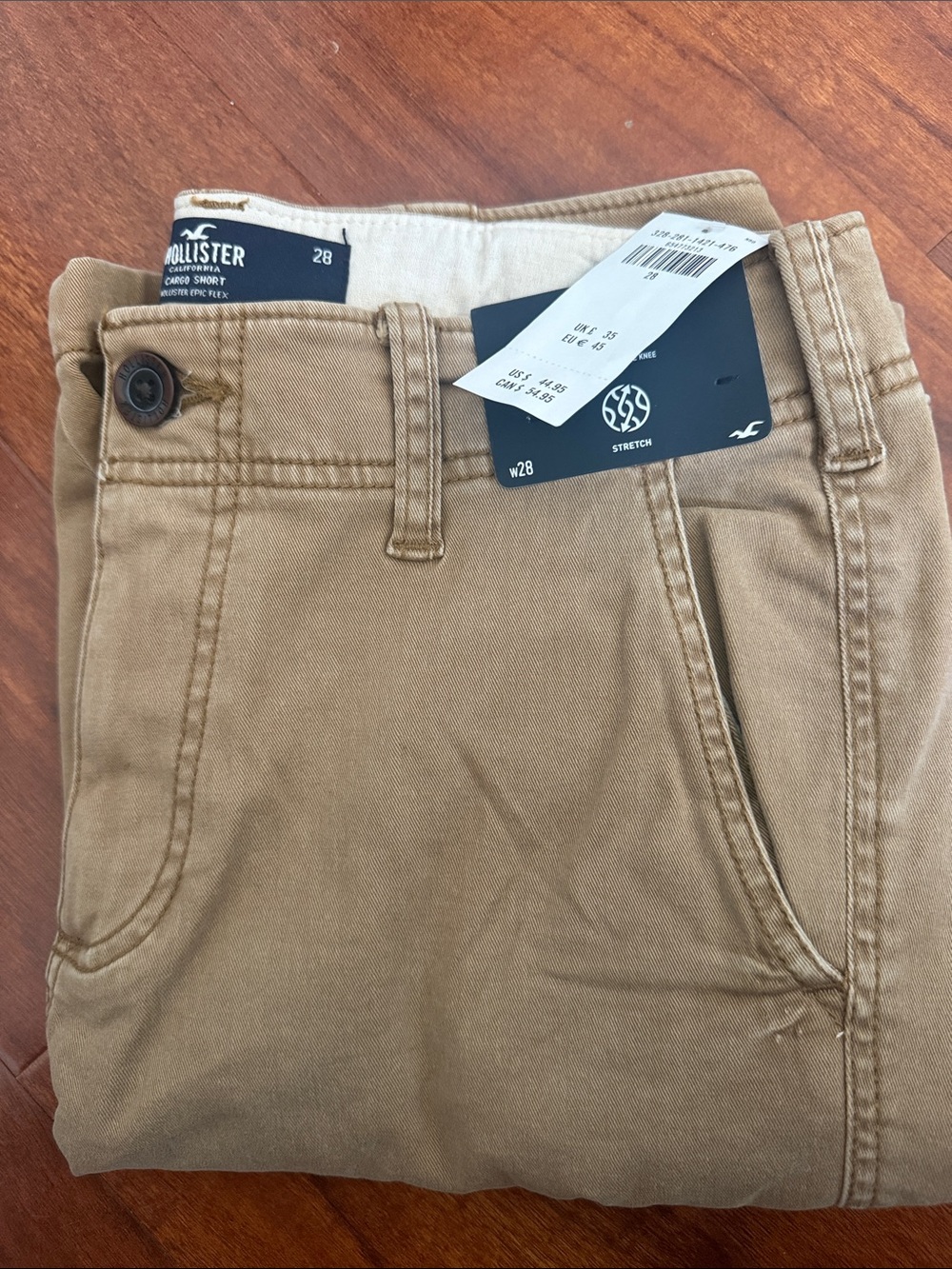 Hollister Men's Stretch Chino Pants in Khaki